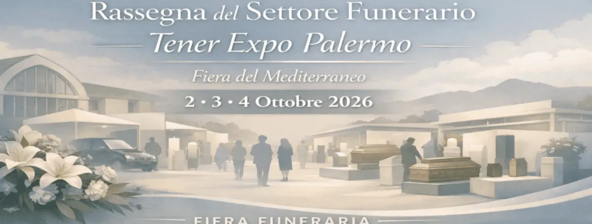 La principale rassegna funeraria del Sud Italia torna a Palermo: Tener Expo, Fiera del Mediterraneo, 2–4 ottobre 2026.